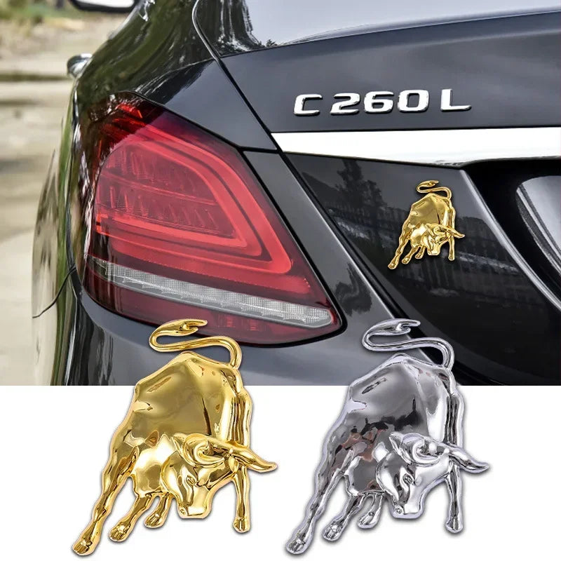 3D Metal Bull Car Emblem Sticker – Scratch Cover Badge Peaceful Pleasures Health and Wellness