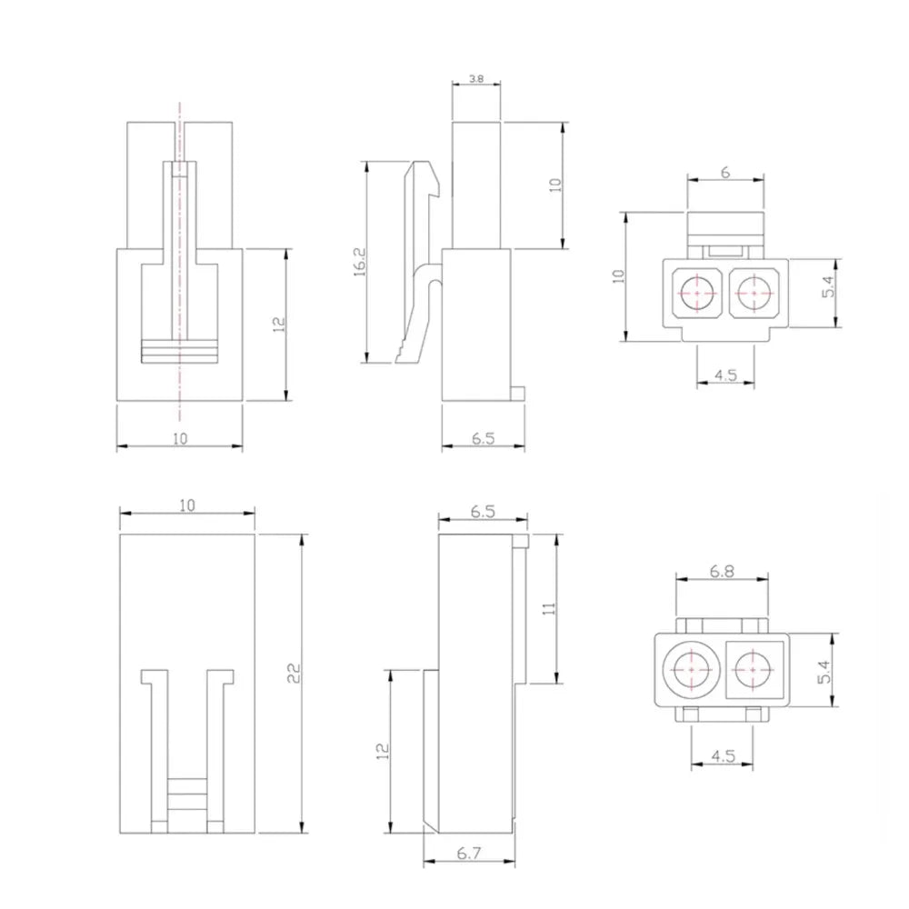 Mini Tamiya Style Battery Connector Plug Male Female RC 10 Model for Quad Copter Hobby Car Boat Plane Airsoft Toy DIY Peaceful Pleasures Health and Wellness