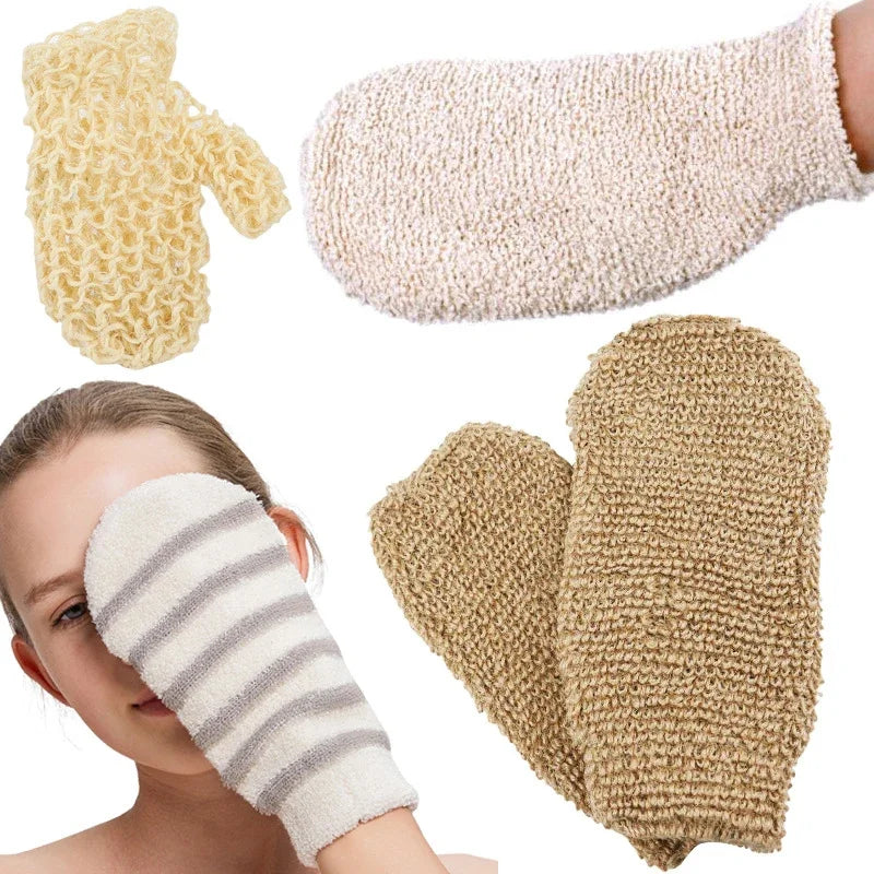 Exfoliating Hemp & Bamboo Bath Glove | Body Scrubber Mitt Exfoliating Bath Glove Peaceful Pleasures Health and Wellness