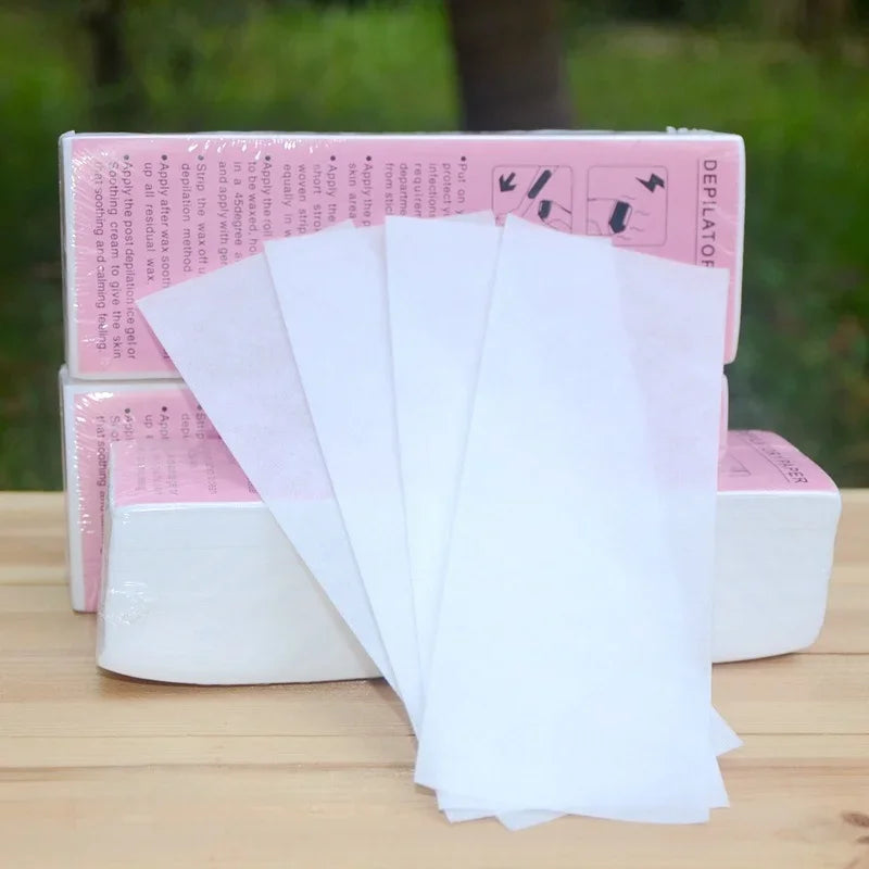 5-Pack Professional Hair Removal Waxing Strips Non-woven Fabric Waxing Papers Depilatory Beauty Tool for Leg Hairs Removal Peaceful Pleasures Health and Wellness 5-Pack CN