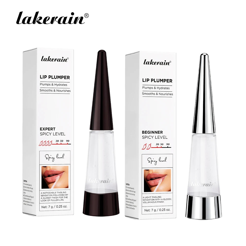 Lakerain Lip Plumper Deep Hydration Long-Lasting Nourishment High-Shine Gloss Shining Voluminous Finish Lip Moisturizing Liquid Peaceful Pleasures Health and Wellness Set 1