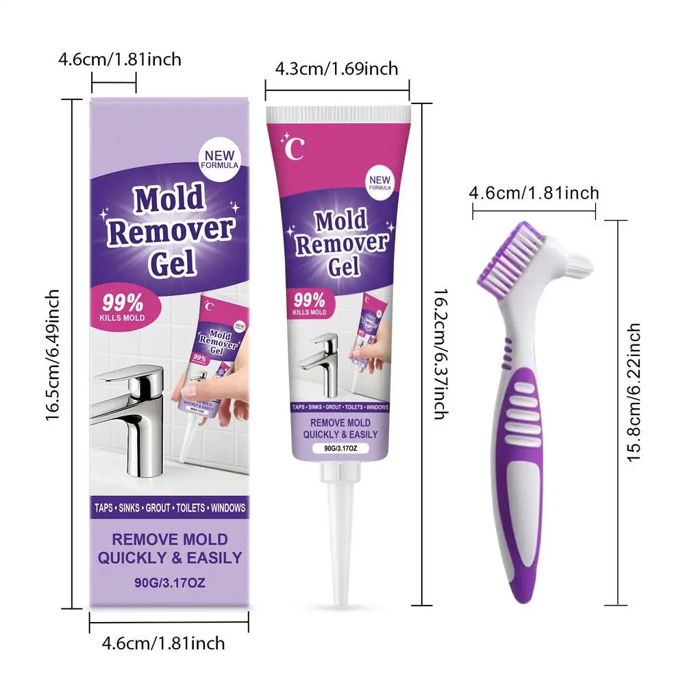 Tile & Grout Cleaner Gel with Brush – Multi-Surface Stain Remover