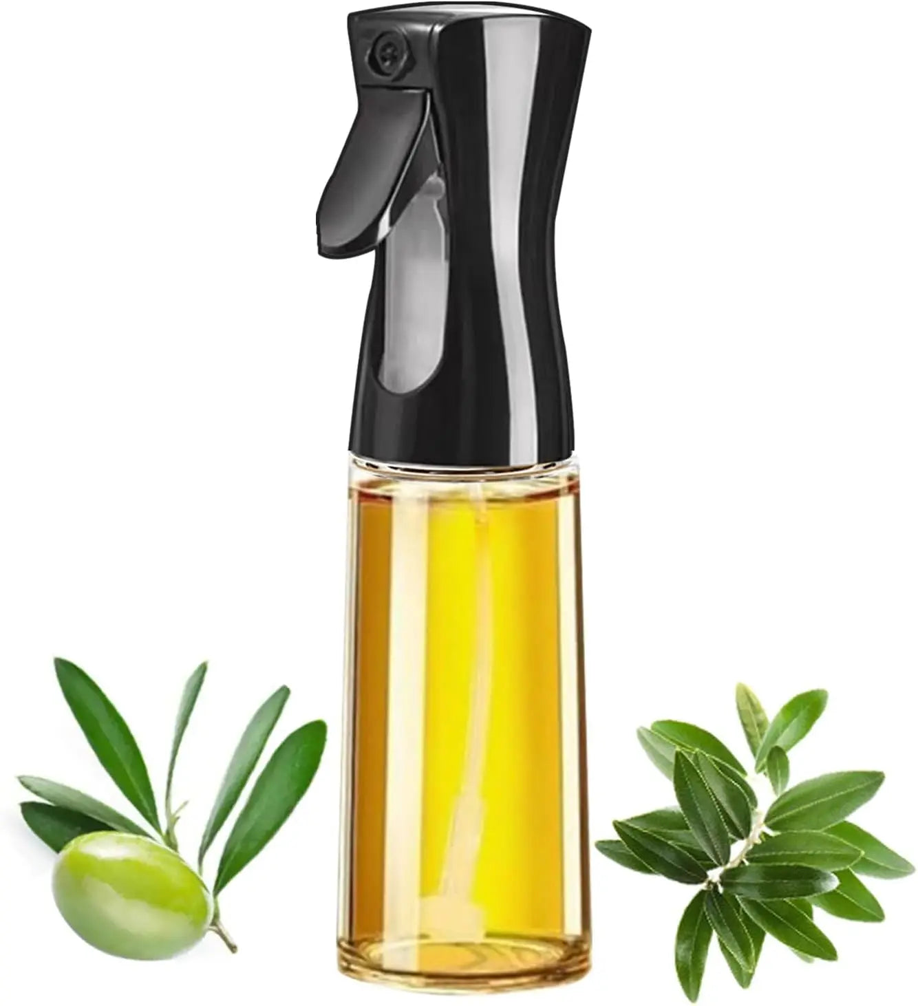 Oil Sprayer for Cooking,300ml Olive Oil Spritzer,Oil Sprayer for Air Fryer, Salad,BBQ,Roasting Peaceful Pleasures Health and Wellness Black 300ml