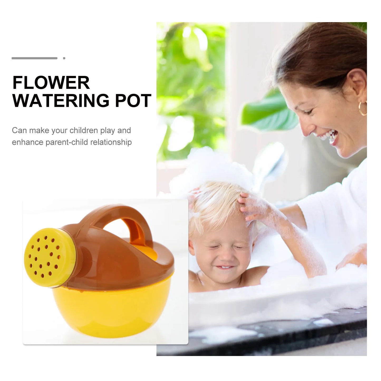 4Pcs Lovely Ergonomic Plastic Watering Can Set for Children Indoor Plants Bonsai Flower Potted Garden Supply Sprinkler Device Peaceful Pleasures Health and Wellness