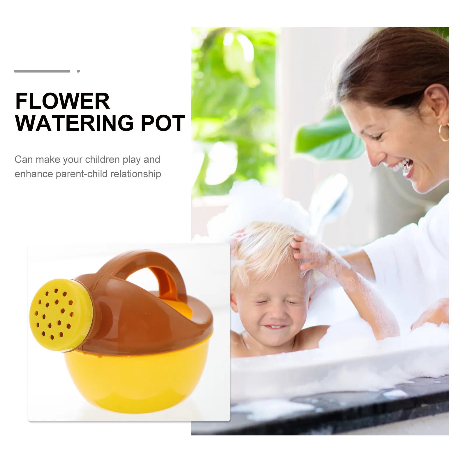 4Pcs Lovely Ergonomic Plastic Watering Can Set for Children Indoor Plants Bonsai Flower Potted Garden Supply Sprinkler Device Peaceful Pleasures Health and Wellness