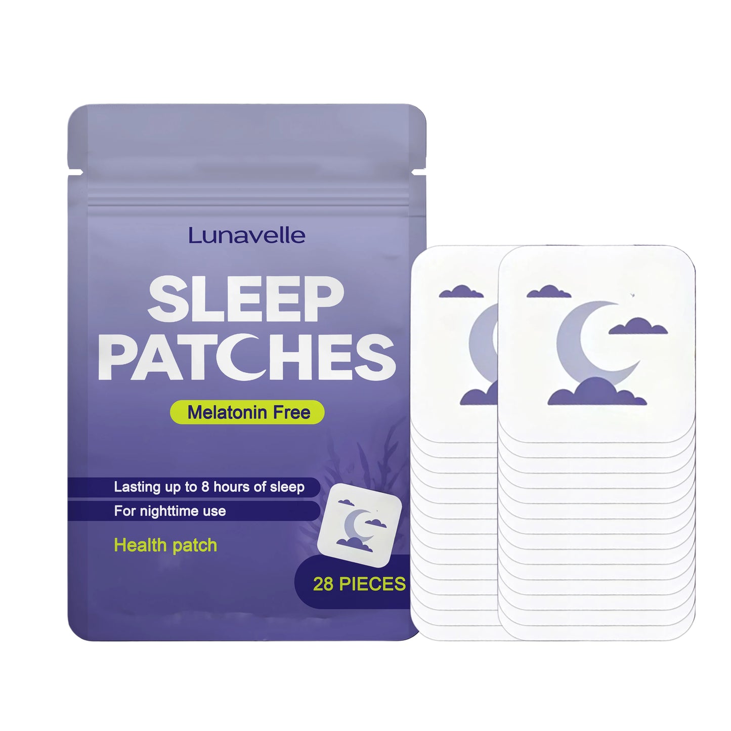 Natural Sleep Aid Patches | Melatonin-Free 8Hr Sleep Support Sleep Aid Patch Peaceful Pleasures Health and Wellness 28pcs Boxed