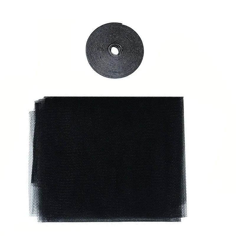 DIY Mosquito Net Self-adhesive Indoor Anti-insect Fly Screen Curtains Window Net Protections Mesh Home Textile Bed Garden Peaceful Pleasures Health and Wellness black 1.3x1.5m