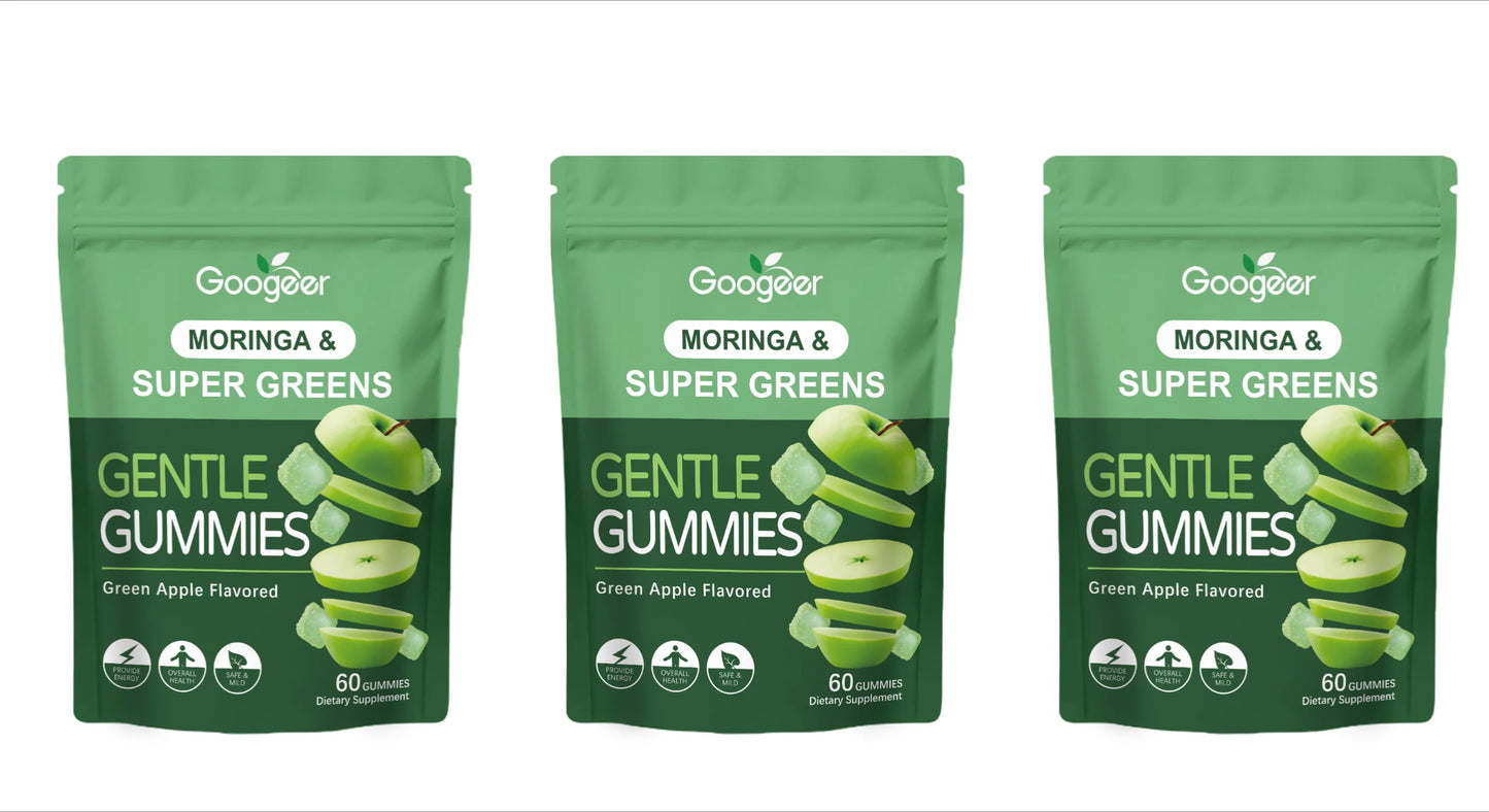 Googeer Moringa Super Greens Gummies | Green Apple | 60ct