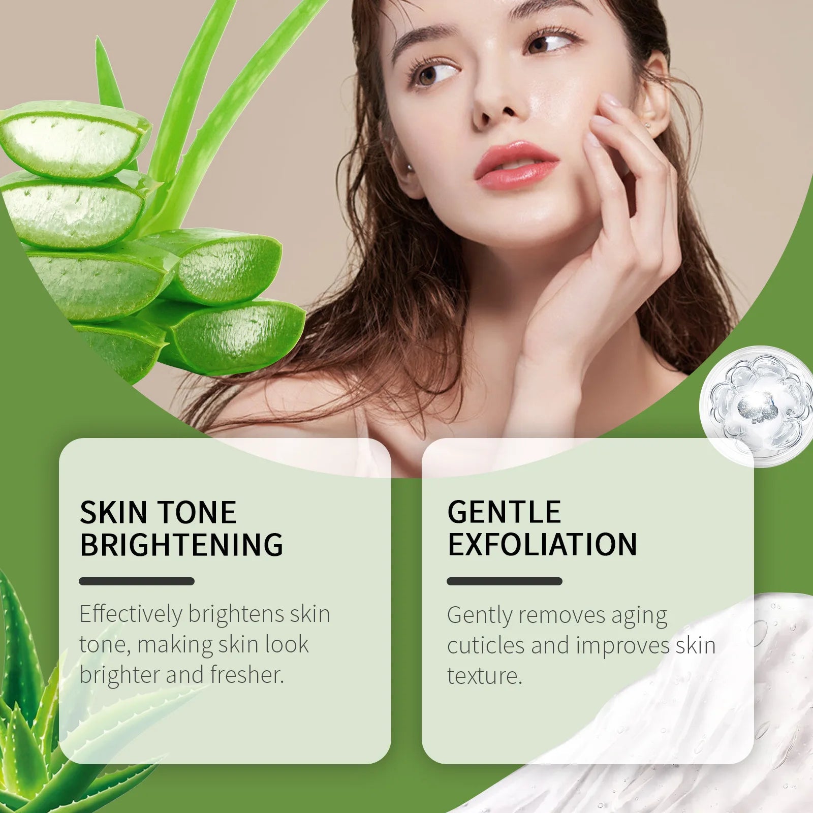 Aloe Vera Exfoliating Scrub Shrink Pores Remove Blackhead Oil Control Peeling Deep Cleaning Moisturizing Face Exfoliating Gel Peaceful Pleasures Health and Wellness