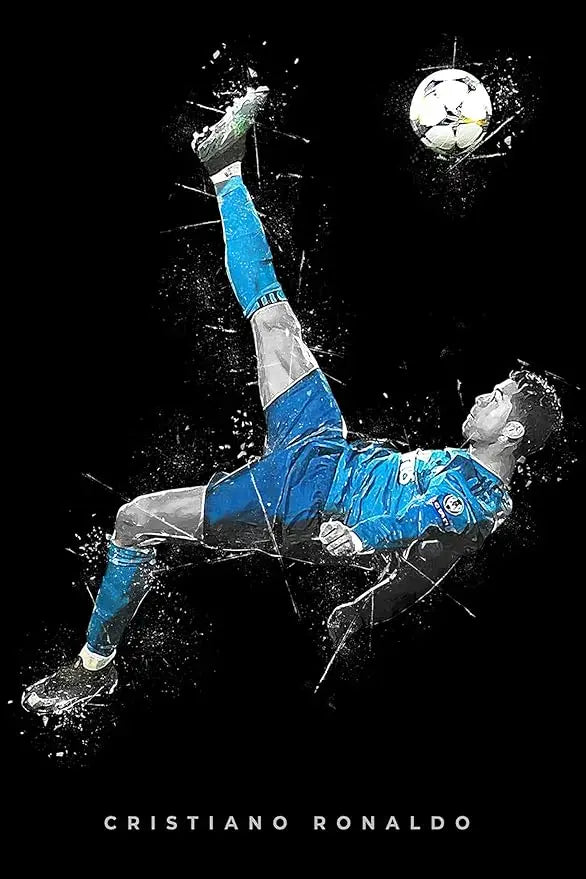 Football Star Canvas Wall Art | Soccer Fan Poster Print