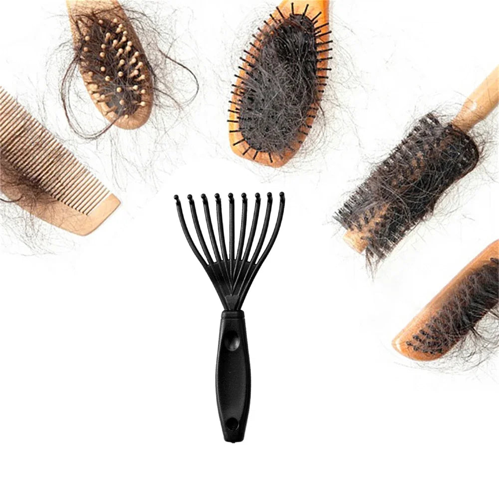 Portable Hair Brush Cleaner Tool | Black Bristle Comb Cleaner