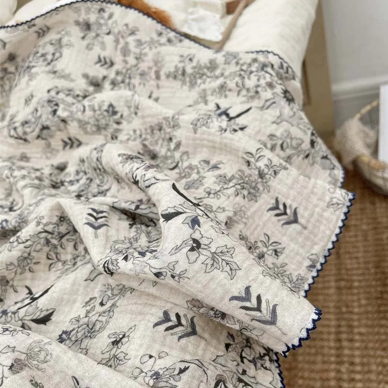 Baby Muslin Swaddle Blanket | 2-Layer Cotton & Bamboo Gauze