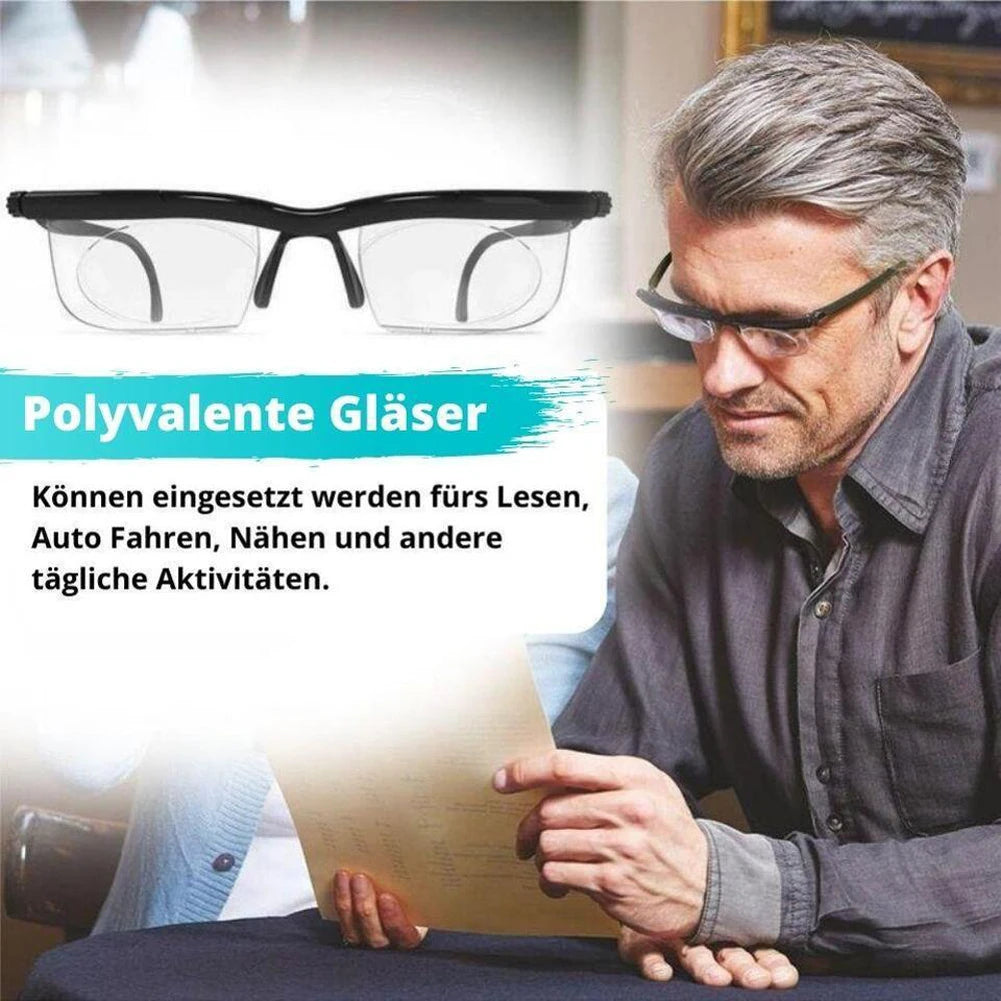 -6D To +3D Adjustable Degree Reading Glasses Variable Focus Distance Myopia Presbyopia Eyeglasses Auto Adjusting Reading Glasses Peaceful Pleasures Health and Wellness