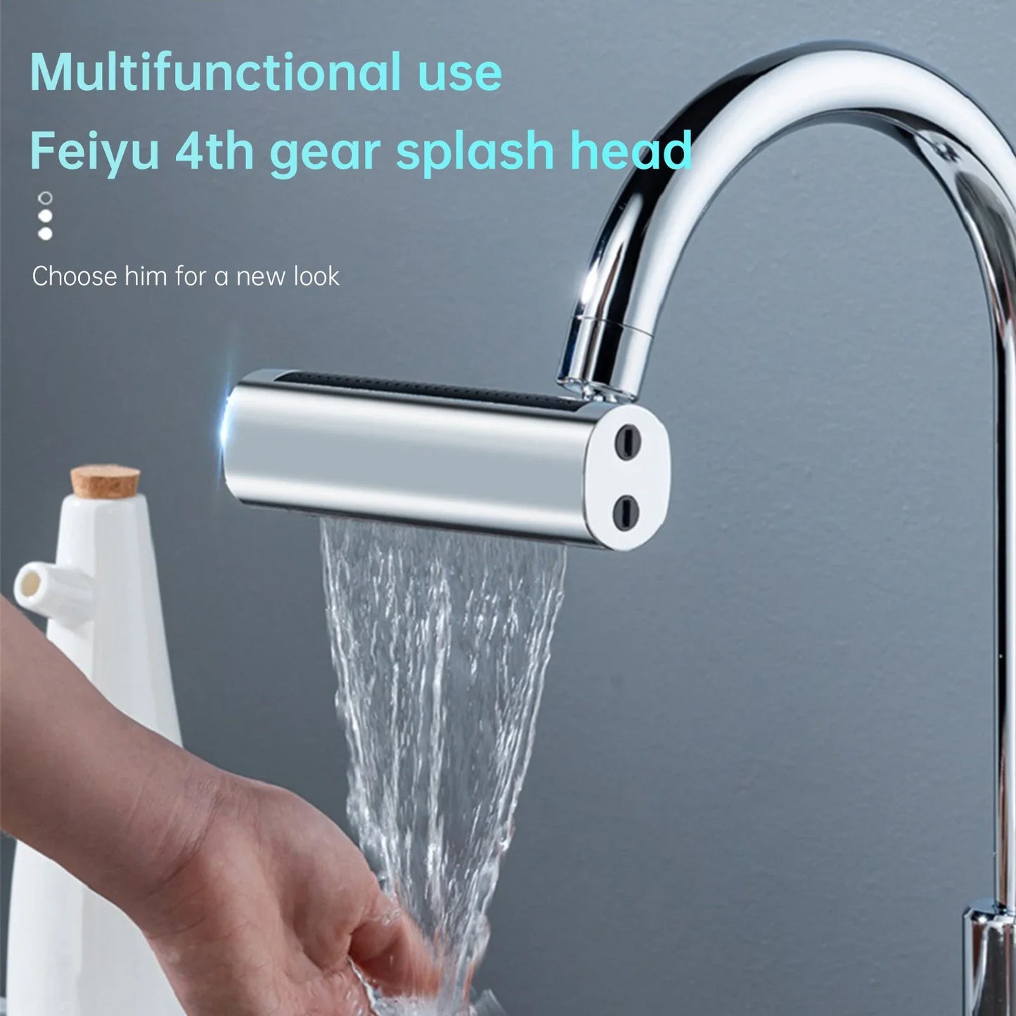 360° Rotating Kitchen Faucet Aerator | 4-Mode Anti-Splash