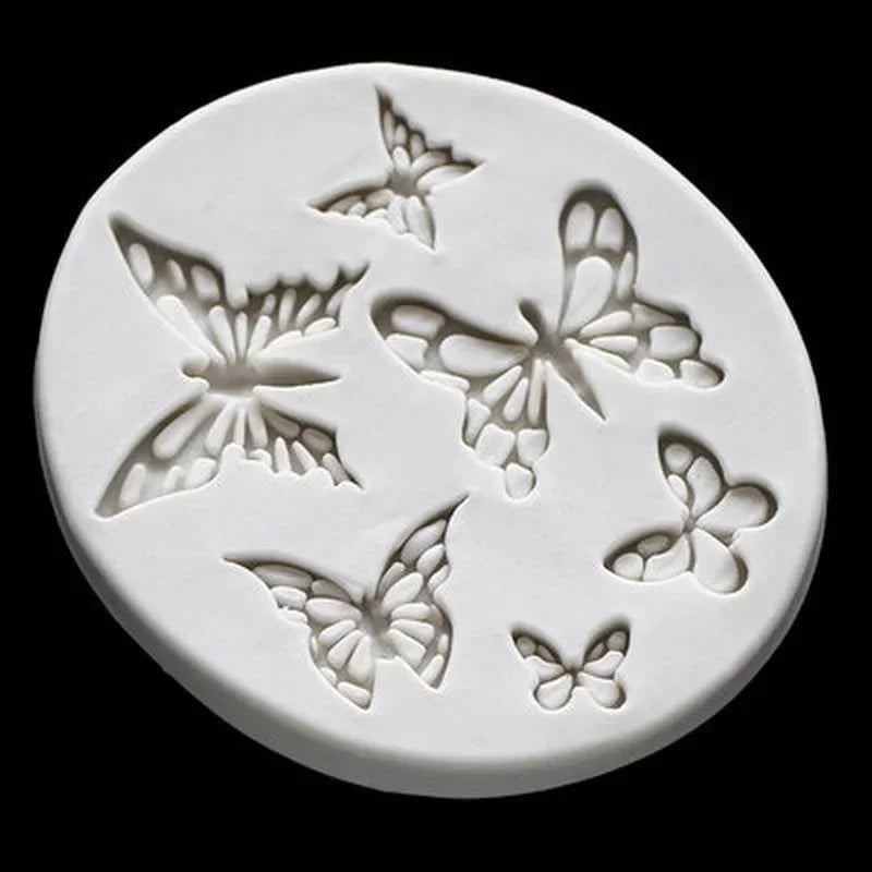 Butterfly Pattern Oval Shape Fondant Cake Baking Mold Chocolate Candy