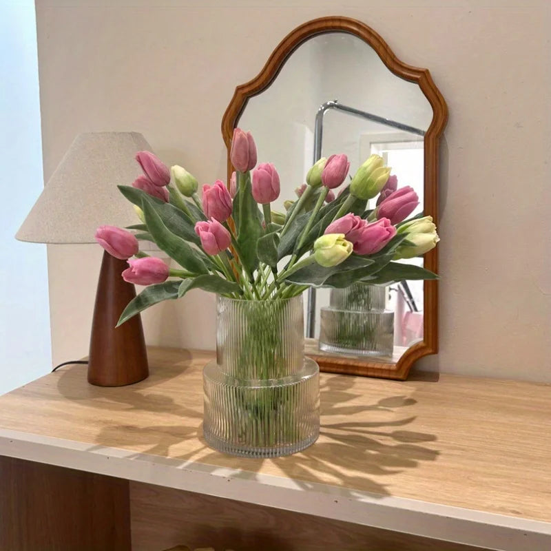 10-Pack Real Touch Artificial Tulips Faux Bouquet | Home & Wedding