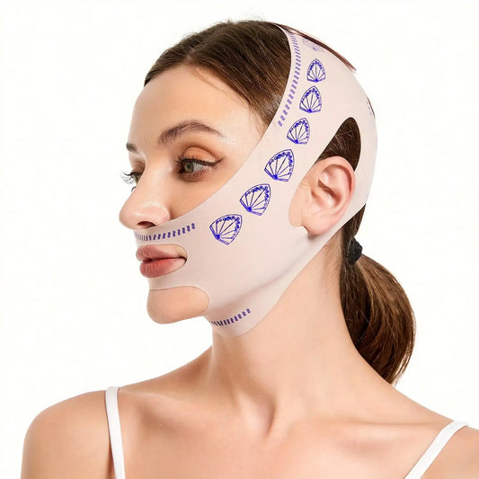 V-Line Face Lifting Belt | Chin & Jawline Contouring Mask Face Contouring Belt Peaceful Pleasures Health and Wellness 1pcs