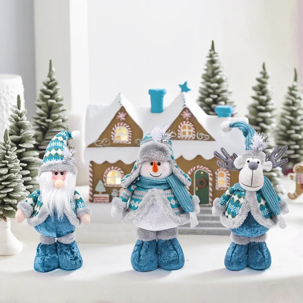 Retractable Christmas Doll Table Ornament | Santa, Reindeer