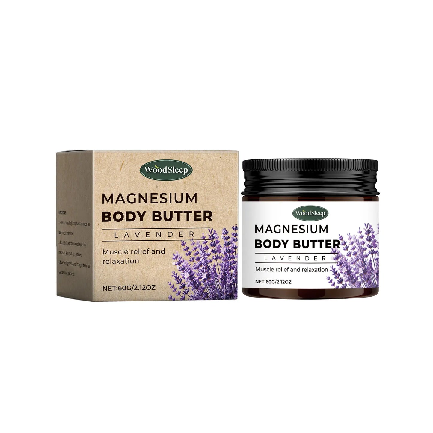 WOODSLEEP Magnesium Body Cream with Lavender – Muscle Relief
