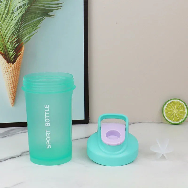 300ml Portable Protein Powder Shaker Bottle Leak Proof Water Bottle for Gym Outdoor Fitness Training Sport Mixing Cup with Scale Peaceful Pleasures Health and Wellness