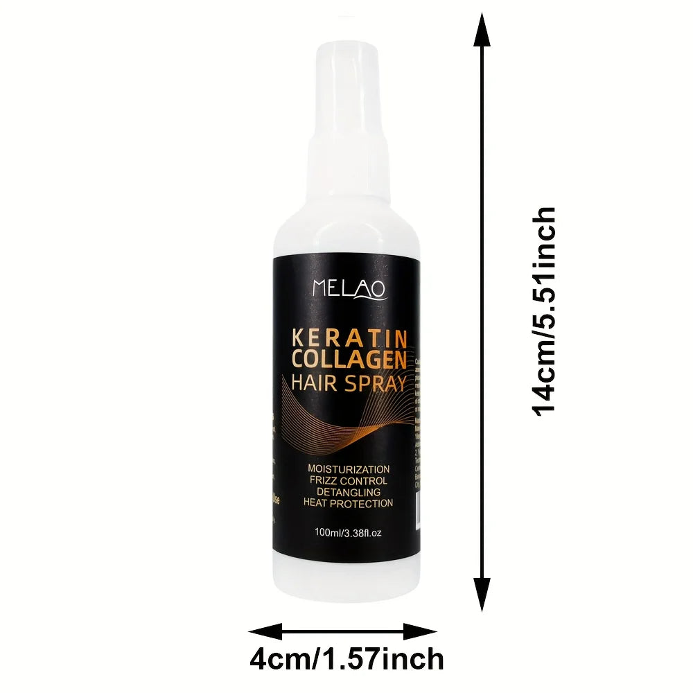 MELAO Collagen & Keratin Leave-In Hair Spray – Heat Protection Leave-In Hair Spray Peaceful Pleasures Health and Wellness