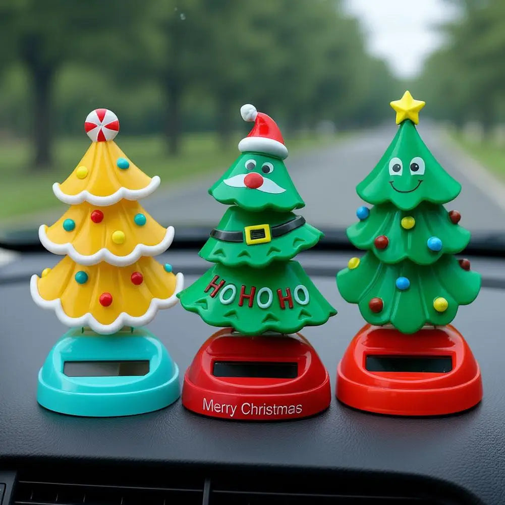 Solar Dancing Christmas Tree Car Ornament 2025 | Dashboard Car Dashboard Ornament Peaceful Pleasures Health and Wellness