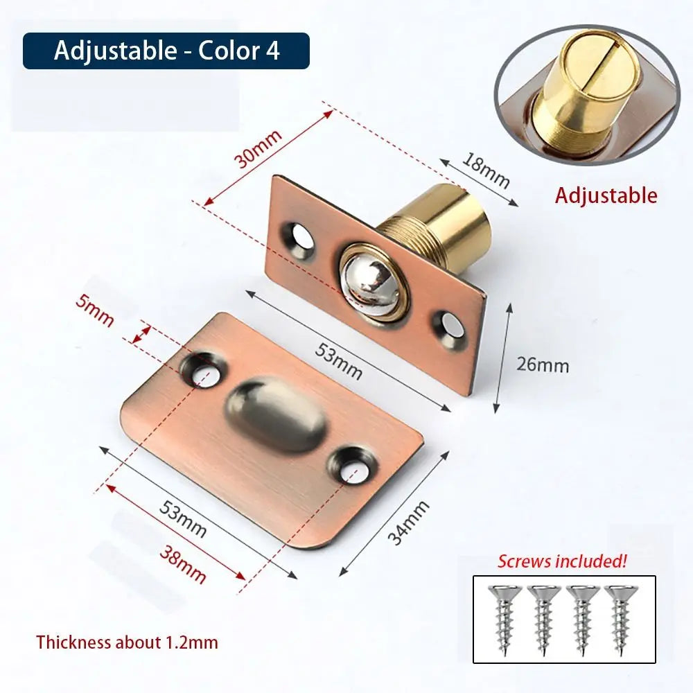 Adjustable Spring Ball Catch Door Latch with Strike Plate
