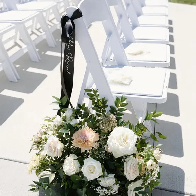 4-Pack Satin Ribbon Chair Bows | Wedding & Bridal Decor