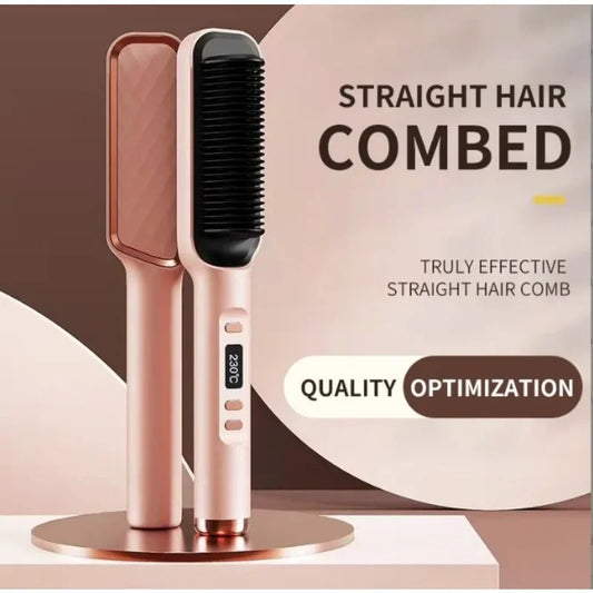 Electric Hot Comb Straightener Brush | Negative Ion Styling Hair Straightener Brush Peaceful Pleasures Health and Wellness