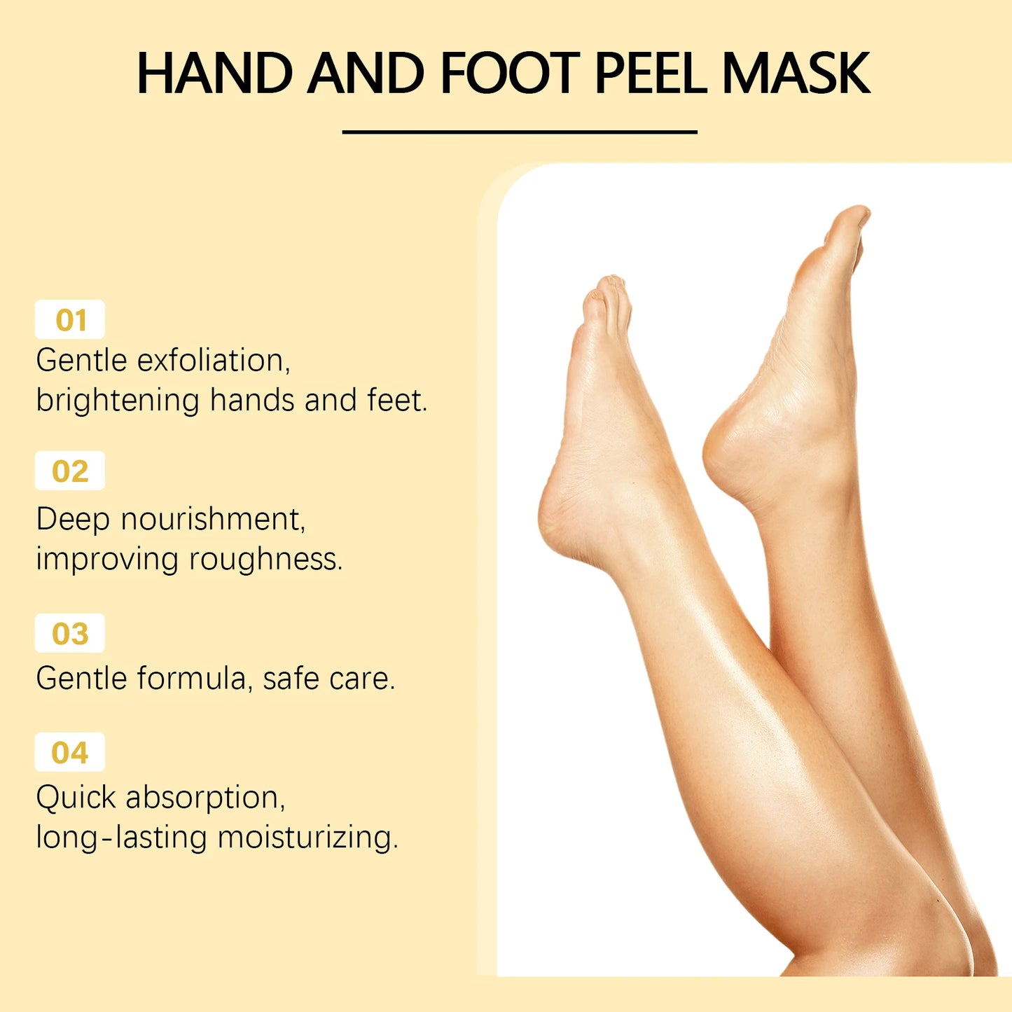 Exfoliating Hand & Foot Peel Mask – Honey & Milk Dead Skin Remover