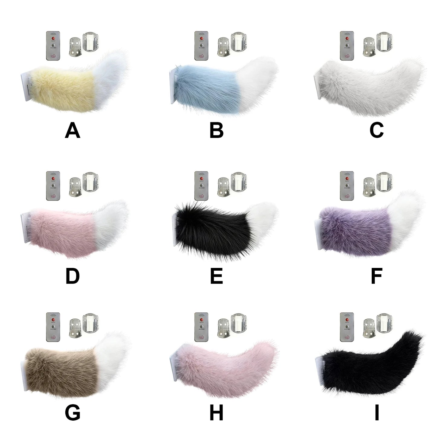 Cute Car Decoration Tails Rechargeable Electric Car Tail with Remote Control for Decor Enthusiasts Anime Cosplayers Holiday Peaceful Pleasures Health and Wellness