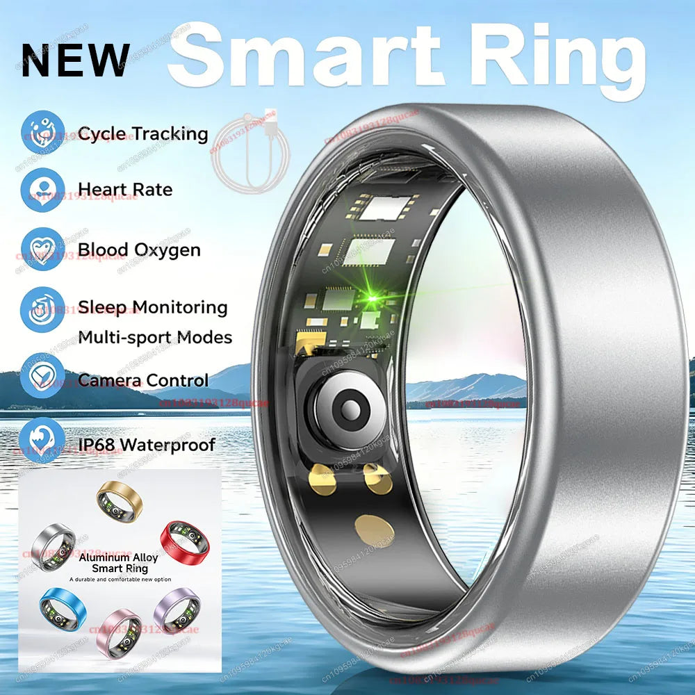 Colorful Smart Ring Women Men Blood Pressure Heart Rate Monitoring IP68 Waterproof 100+Sport Mode Super Light Smartring 2026 New Peaceful Pleasures Health and Wellness