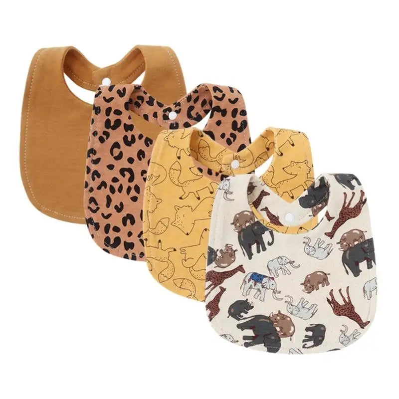 Baby Bandana Bibs 4-Pack | Soft Cotton Drool & Teething Bibs