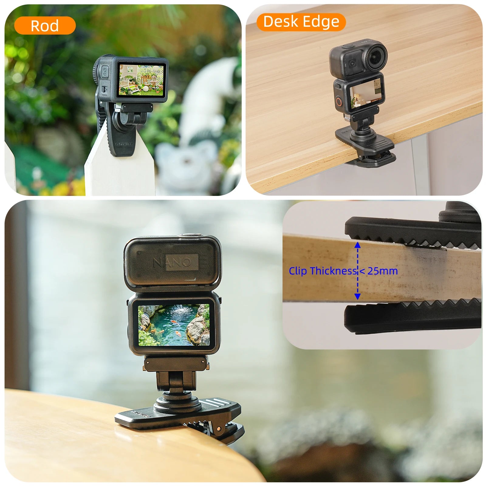 Magnetic Adapter + Backpack Clip Combo For DJI Osmo Nano Magnetic Quick-Release Backpack Clip And Action 6 Magnetic Mount Peaceful Pleasures Health and Wellness