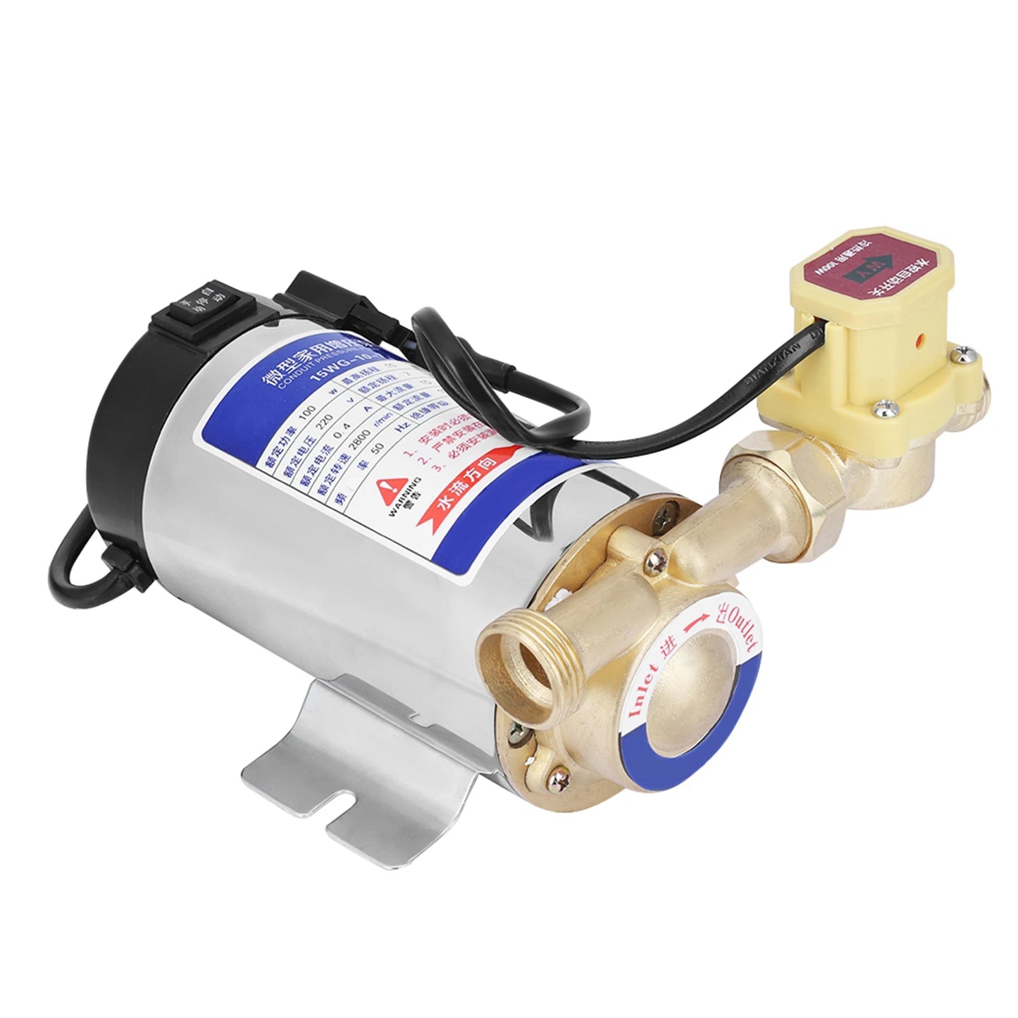 220V 100W Household Boost Pump Automatic Stainless Steel Auto Tap