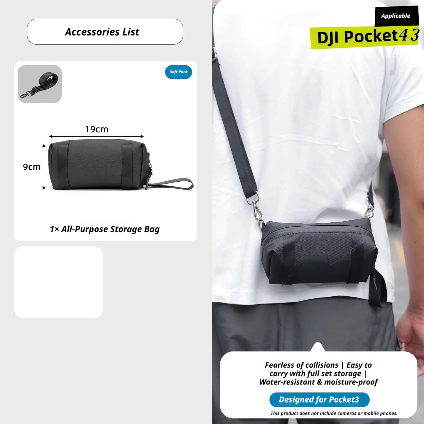 DJI Osmo Pocket 3/4 Accessories Kit – Case, Tripod & Mount
