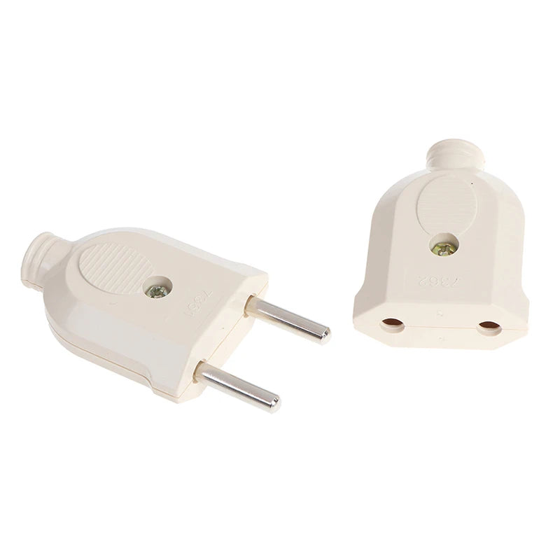 New 2 Pin EU Plug Male Female electronic Connector Socket Wiring Power Extension Peaceful Pleasures Health and Wellness