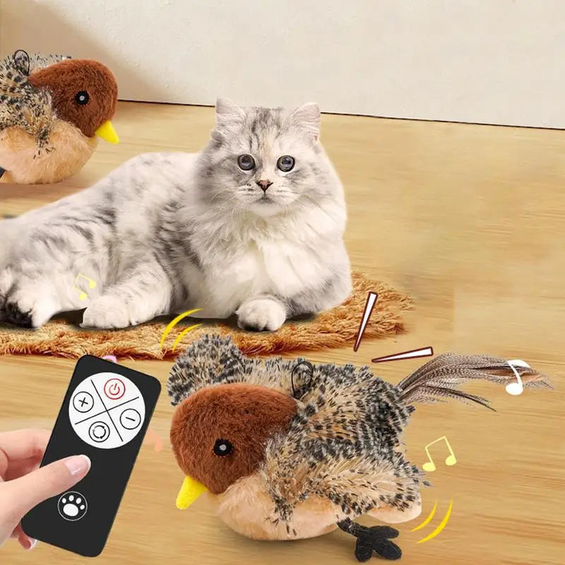 Flapping Bird Cat Toy Interactive Cat Exercise Plush Toys Flapping Bird Toy Stimulate Hunting Instincts Remote Control USB Peaceful Pleasures Health and Wellness L China Mainland