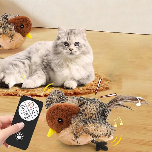 Flapping Bird Cat Toy Interactive Cat Exercise Plush Toys Flapping Bird Toy Stimulate Hunting Instincts Remote Control USB Peaceful Pleasures Health and Wellness L China Mainland