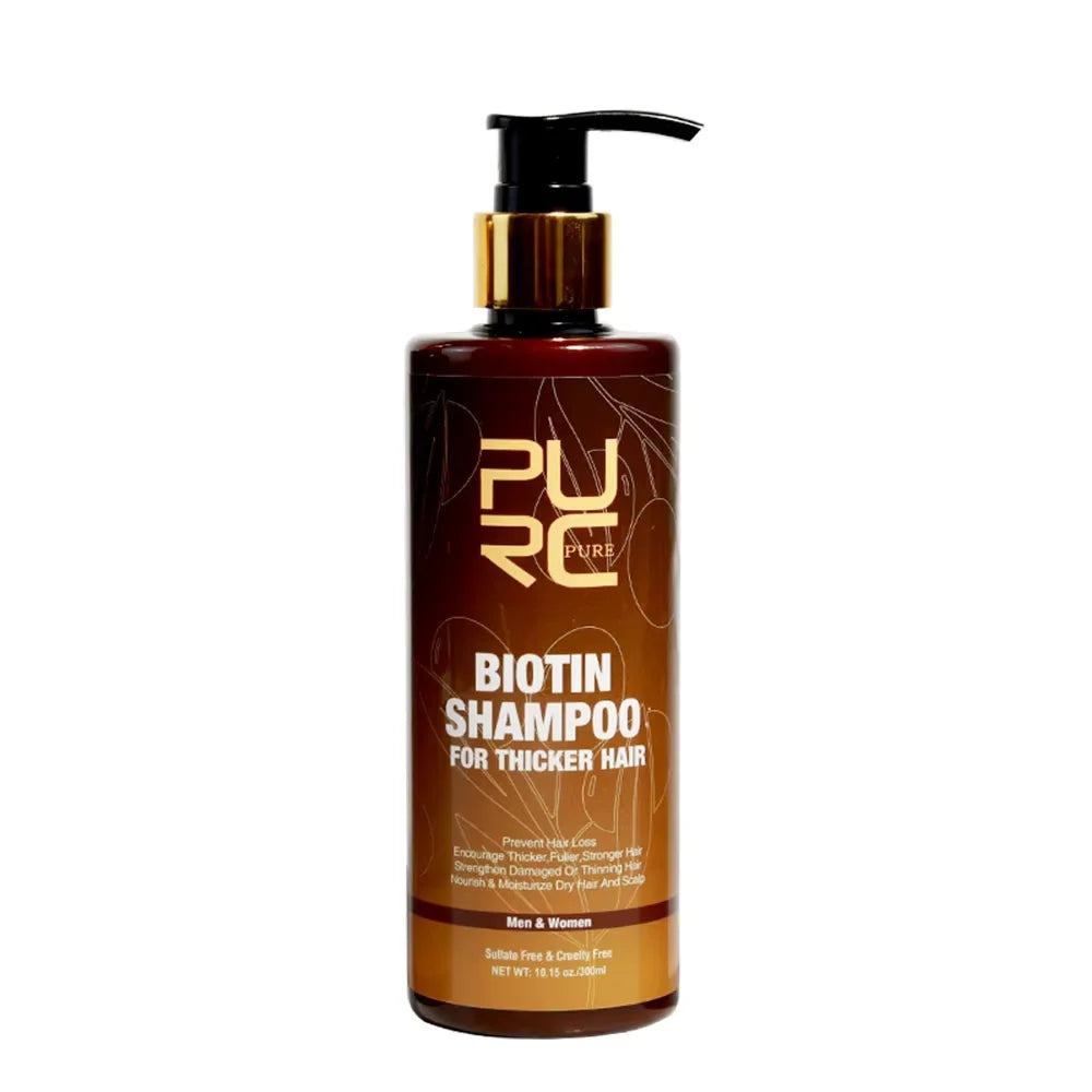 PURC Biotin Hair Growth Shampoo, Conditioner & Oil Set