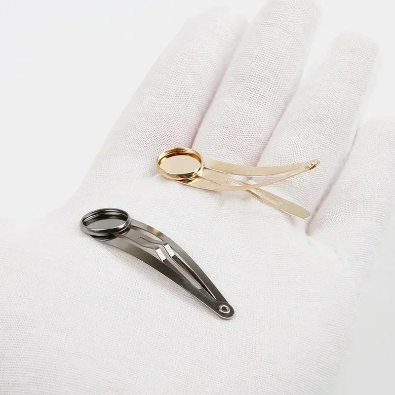12mm Hairpin Hair Clip Cabochon Base Settings – 10pcs