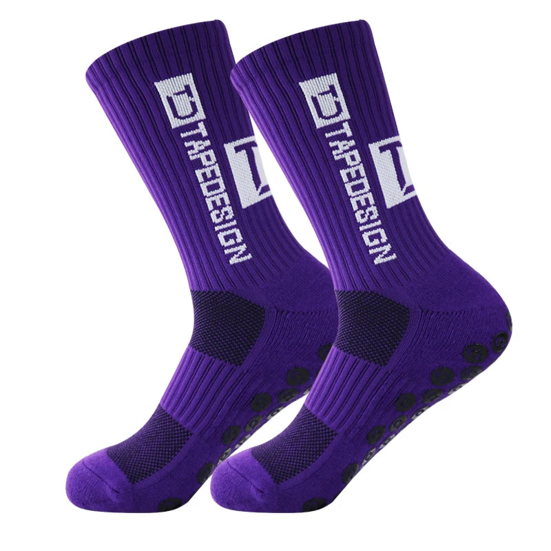 2022 New Football Socks Anti-Slip High Quality Soft Breathable Thickened Towel Bottom Sports , Cycling ,Legging ,Women, Men Peaceful Pleasures Health and Wellness socks purple Free