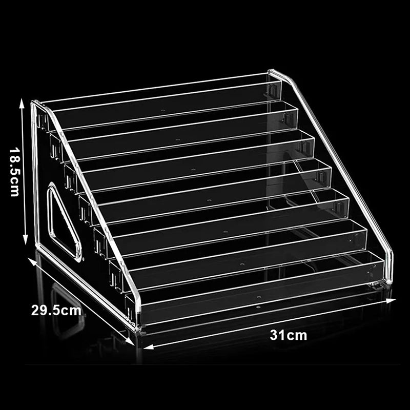 Multi-layered 3/4/5/6/7 Acrylic Cosmetics Display Rack for Nail Polish and Lipstick Peaceful Pleasures Health and Wellness 005