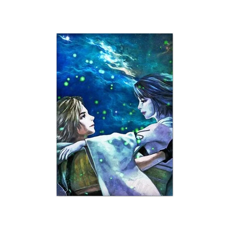 Final Fantasy X Tidus & Yuna Canvas Wall Art Poster | Home Decor