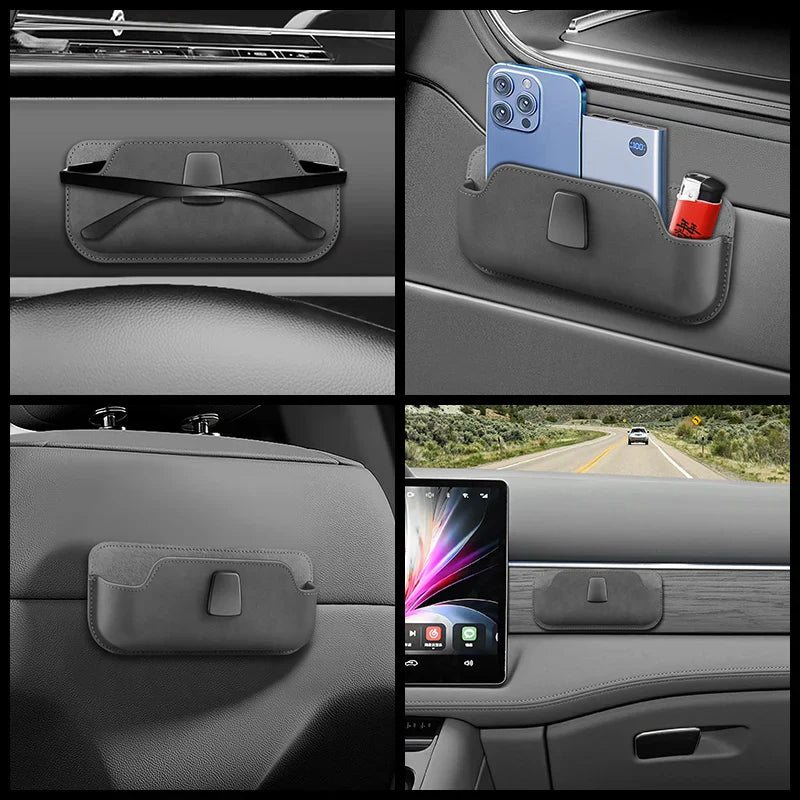 Car Sun Visor Sunglasses Holder & Multi-Function Storage Clip