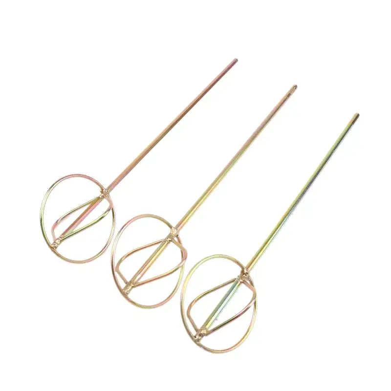 Gold 125mm Putty Powder Coating Paint Electric Mixer Rod Head Cement Mixing Rod Mixer Drill Paint Plaster Mortar Stirring Rod Peaceful Pleasures Health and Wellness