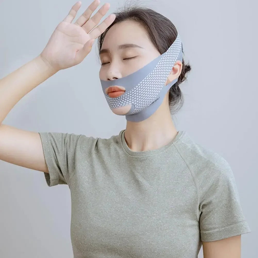 V-Face Chin Lifting Strap – Adjustable Jaw Slimming Mask Peaceful Pleasures Health and Wellness