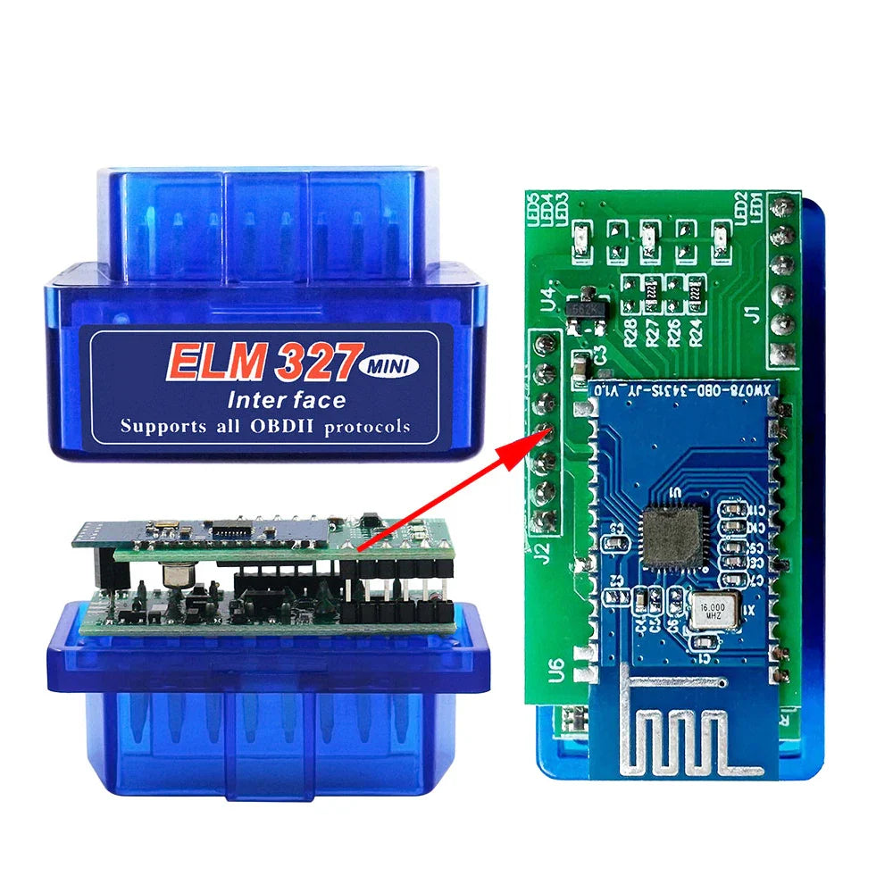 ELM327 V1.5 Bluetooth OBD2 Scanner – Real PIC18F25K80 Chip
