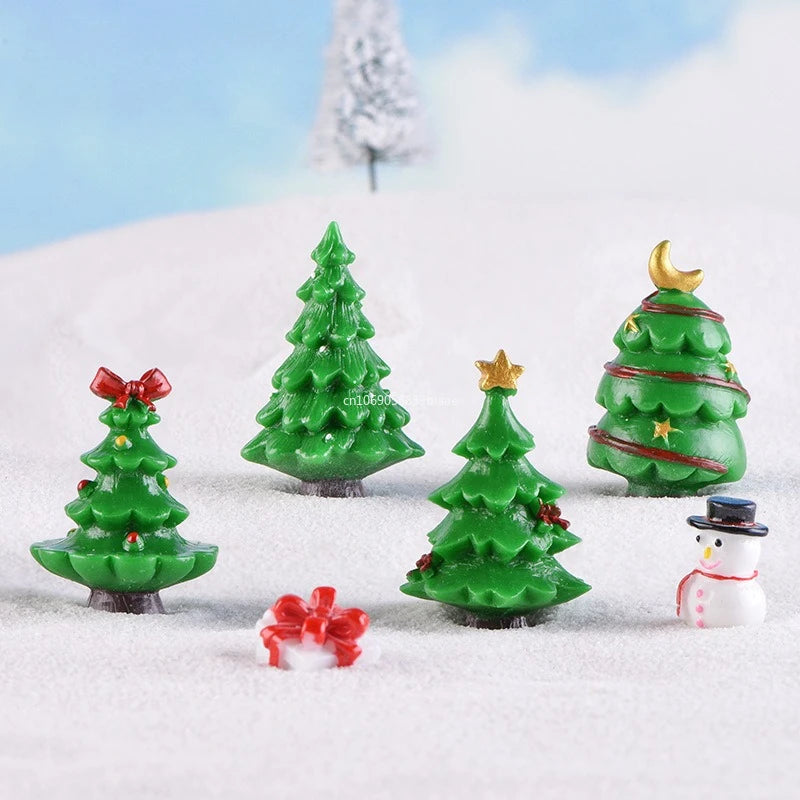 New Creative Christmas Tree Garden Micro Landscape Accessory Various Christmas Tree Ornaments Resin Crafts Cute Home Decoration Peaceful Pleasures Health and Wellness
