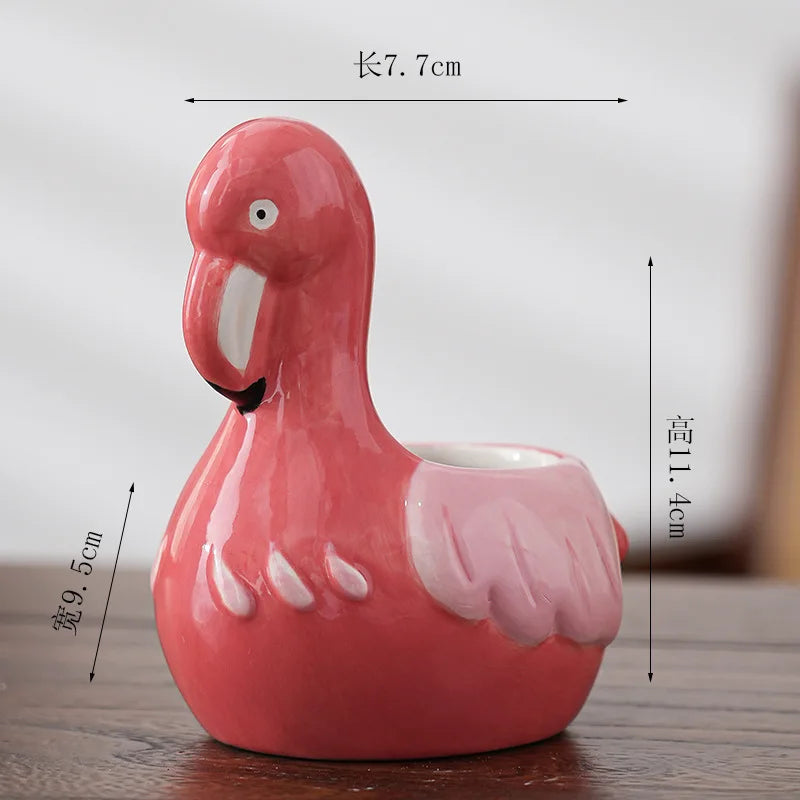 Animal Shape Ceramic Succulent Planter | Cute Cartoon Pot